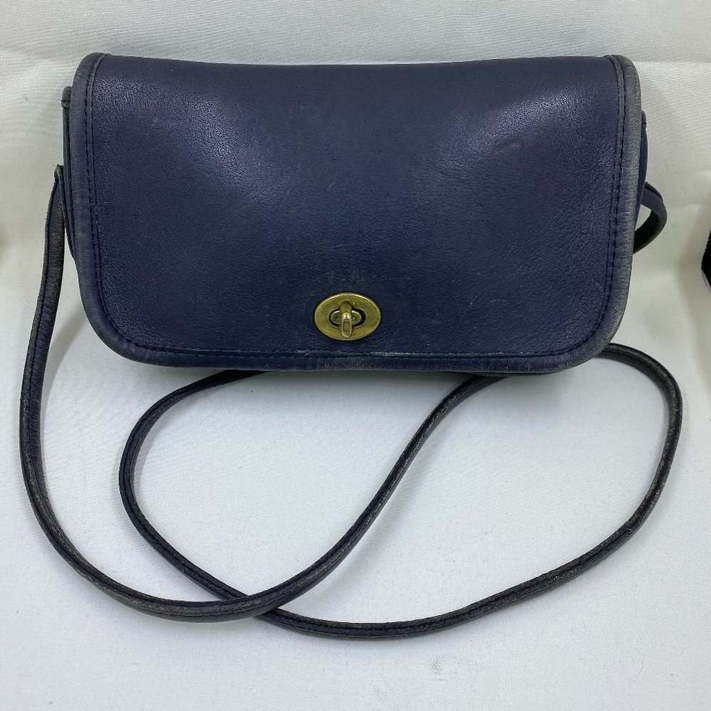 COACH Vintage Dinky Dark Blue Crossbody Bag
